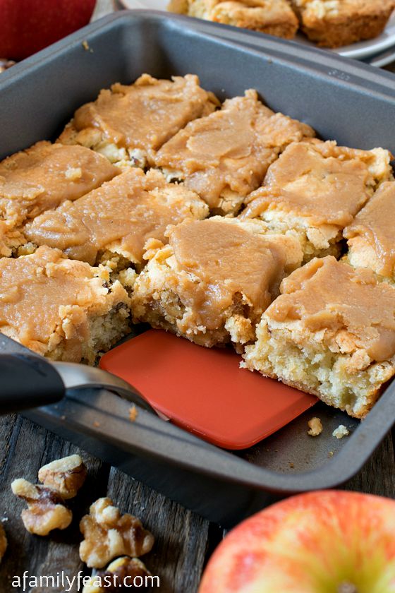 Apple Chunkies - A vintage recipe for sweet little bars stuffed with chunks of apples and walnuts.