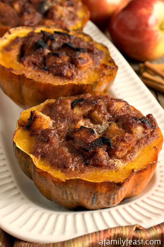 Apple-Stuffed Acorn Squash - Enjoy the delicious flavors of Fall with this easy recipe!
