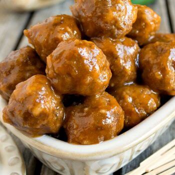 Sweet and Spicy Cocktail Meatballs - A Family Feast