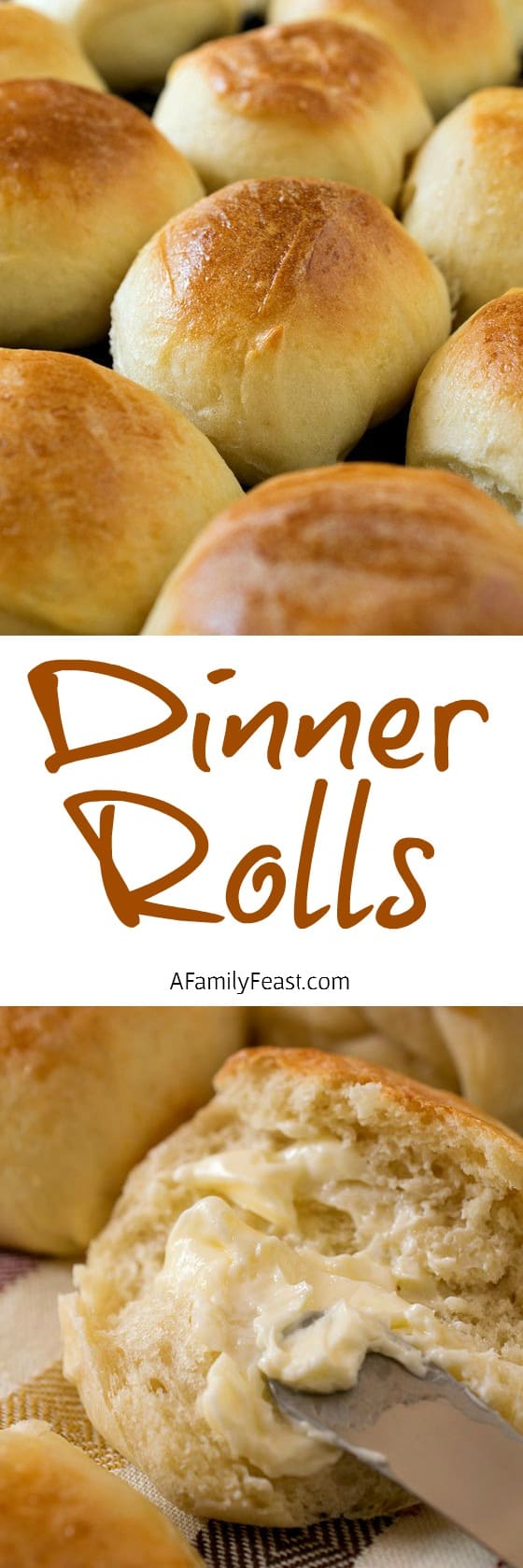 These Dinner Rolls are super easy to make and delicious! This recipe is also super versatile - add sesame seeds or poppy seeds to change things up!