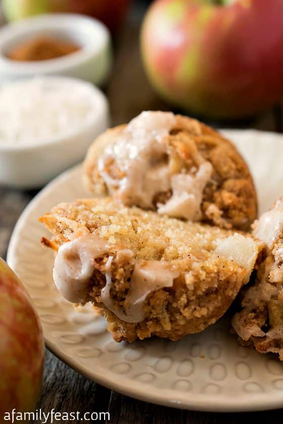 Spiced Apple Coconut Muffins - Moist and uniquely delicious muffins thanks to the addition of five-spice powder and coconut! Better than any bakery muffins you'll have!