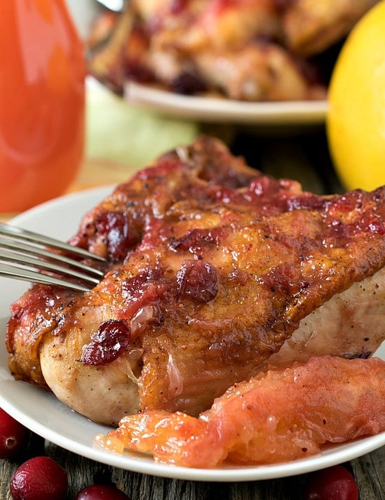 Ruby Red Grapefruit and Cranberry Chicken - A Family Feast
