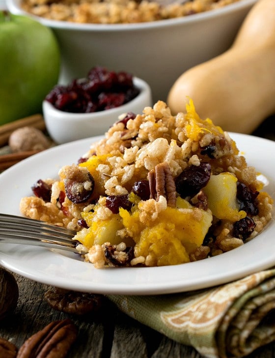 Baked Winter Squash and Apple Casserole with Crispy Topping - A Family Feast