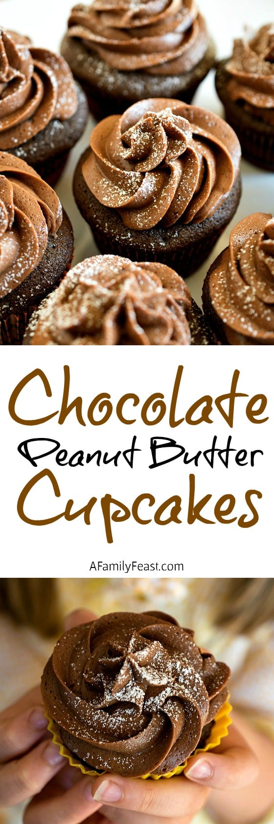 Chocolate Peanut Butter Cupcakes - Kids love to cook and bake! See this delicious recipe inspired by MASTERCHEF JUNIOR on FOX #MasterChefJunior - A Family Feast