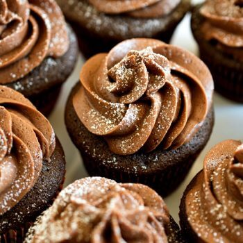 Chocolate Peanut Butter Cupcakes - A Family Feast