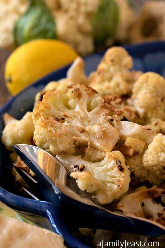 Oven Roasted Parmesan Cauliflower - A Family Feast