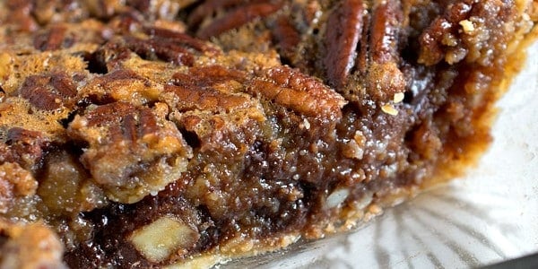 Chocolate Bourbon Pecan Pie - A Family Feast