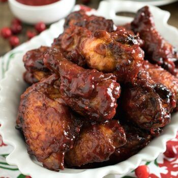 Cranberry Buffalo Wings - A Family Feast