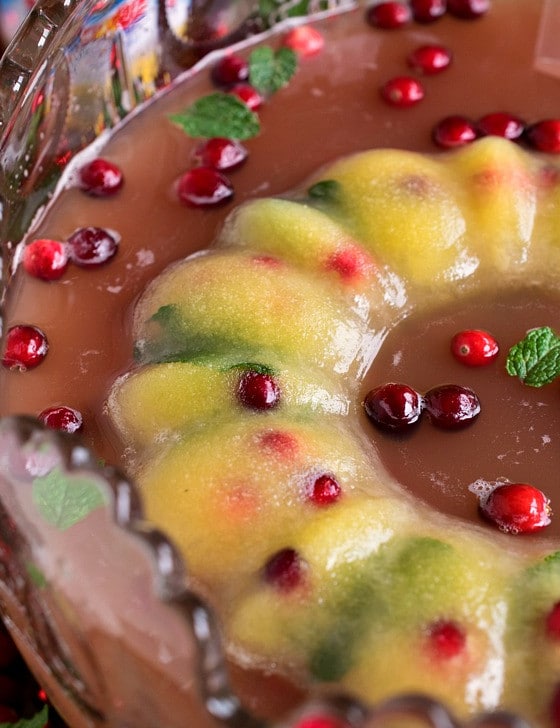 Festive Pineapple Cranberry Punch - A Family Feast