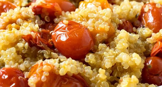 Pan Roasted Tomatoes with Quinoa - A Family Feast