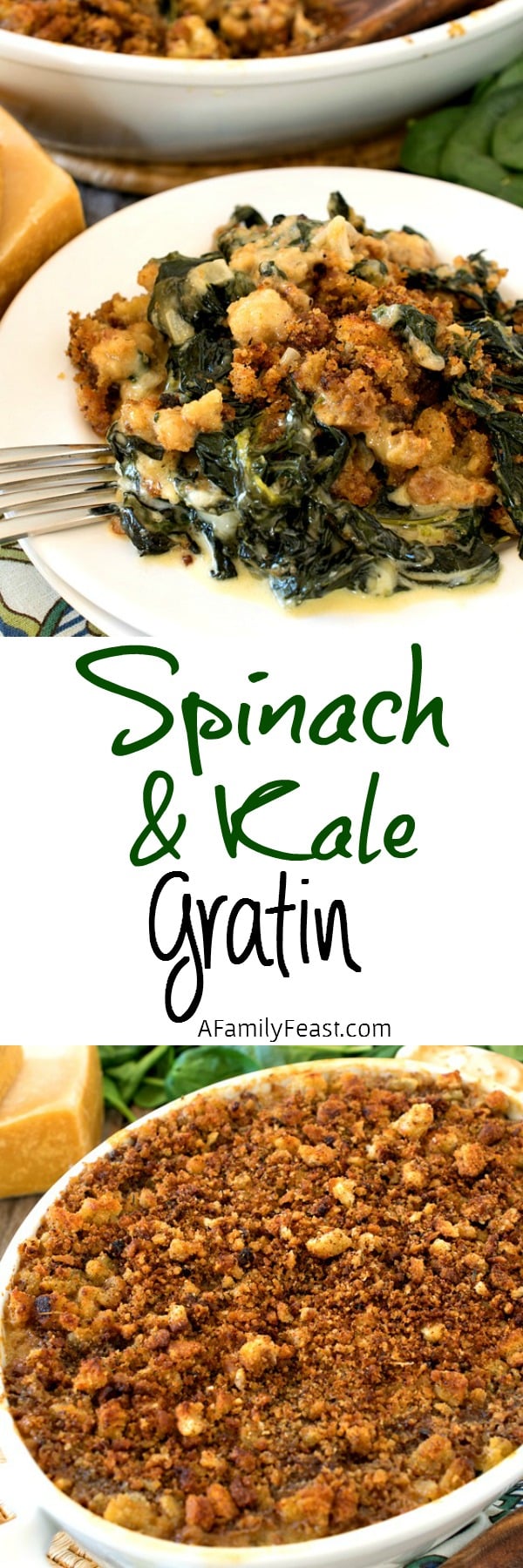 Our Spinach and Kale Gratin is the ultimate winter comfort food and a delicious addition to any holiday menu!