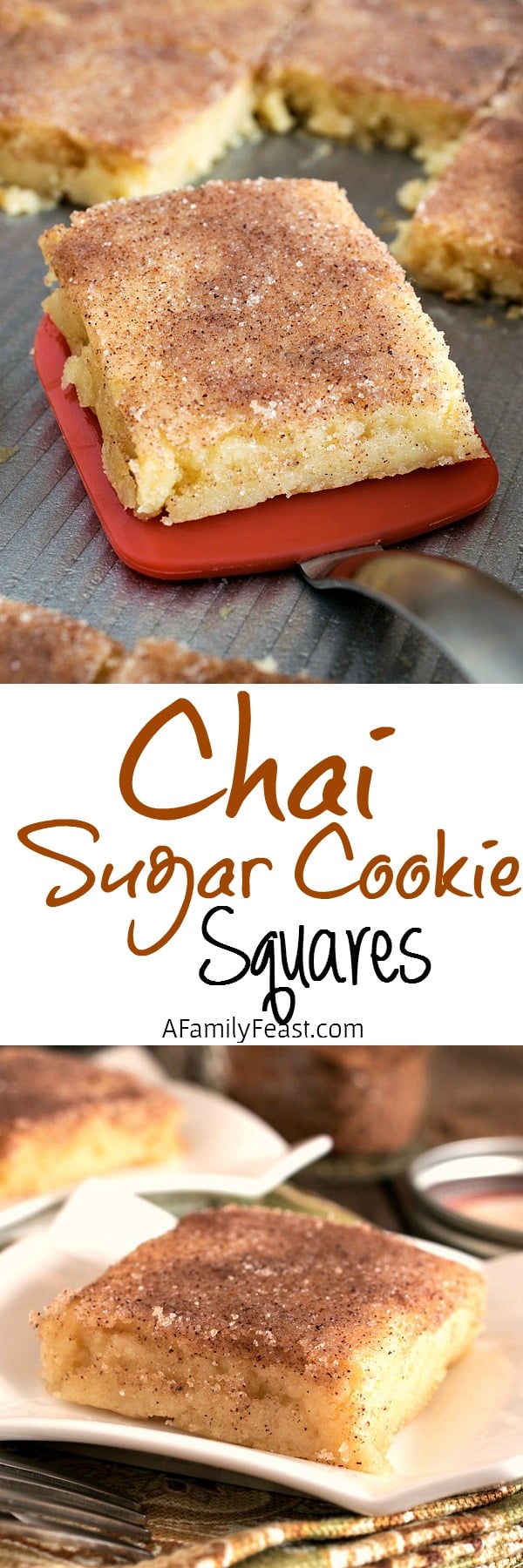 Chai Sugar Cookie Squares - Adapted from a Momofuko Milk Bar recipe, these Chai Sugar Cookie Squares are easy to make and delicious!