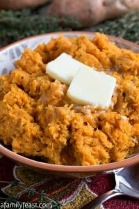Roasted Mashed Sweet Potatoes - A Family Feast