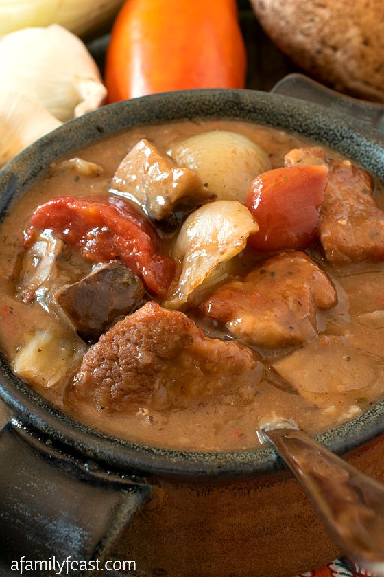 Veal and Portobello Mushroom Stew - A Family Feast