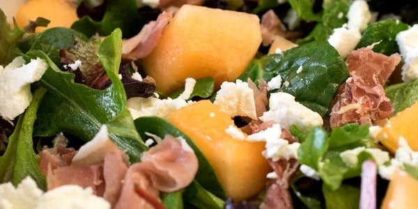 Mixed Greens with Prosciutto and Cantaloupe - A Family Feast