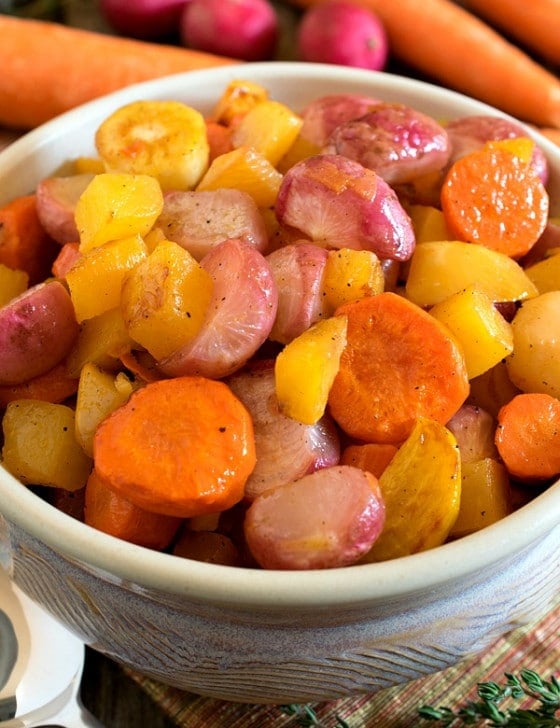 Roasted Radishes and Root Vegetables - A Family Feast