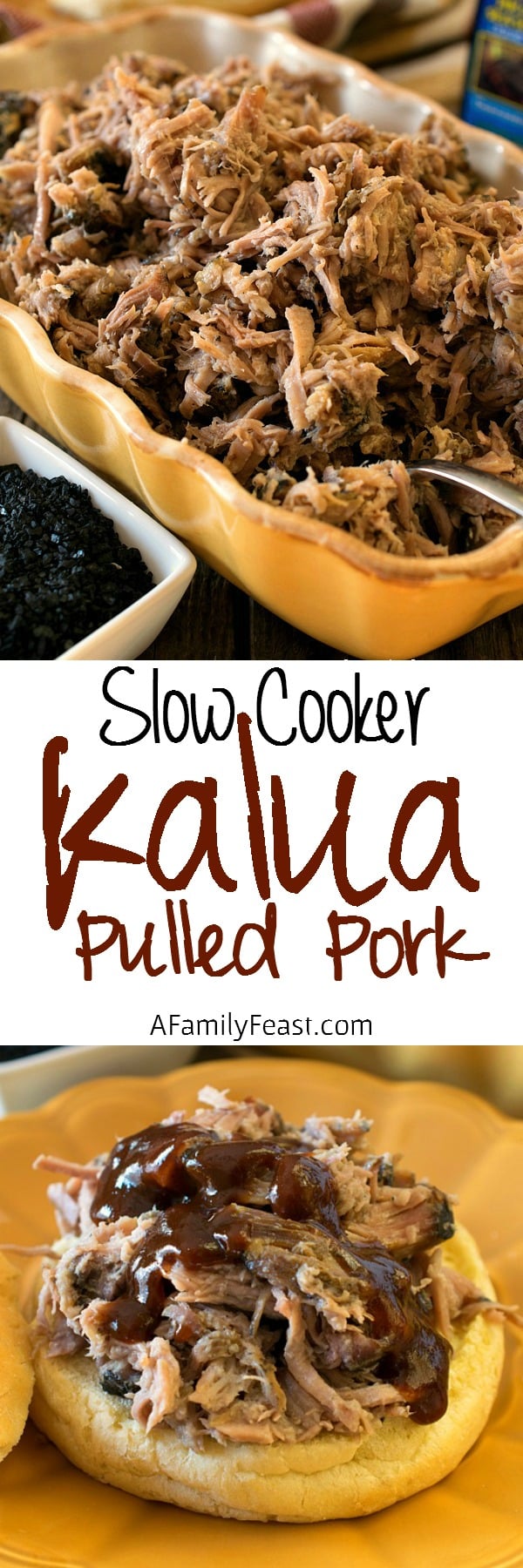 Slow Cooker Kalua Pulled Pork - So simple to make, super delicious and versatile. Use this cooked pork in many recipes.