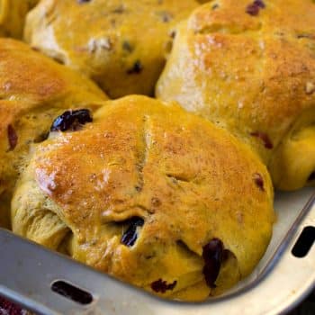 Cranberry Squash Dinner Rolls - A Family Feast