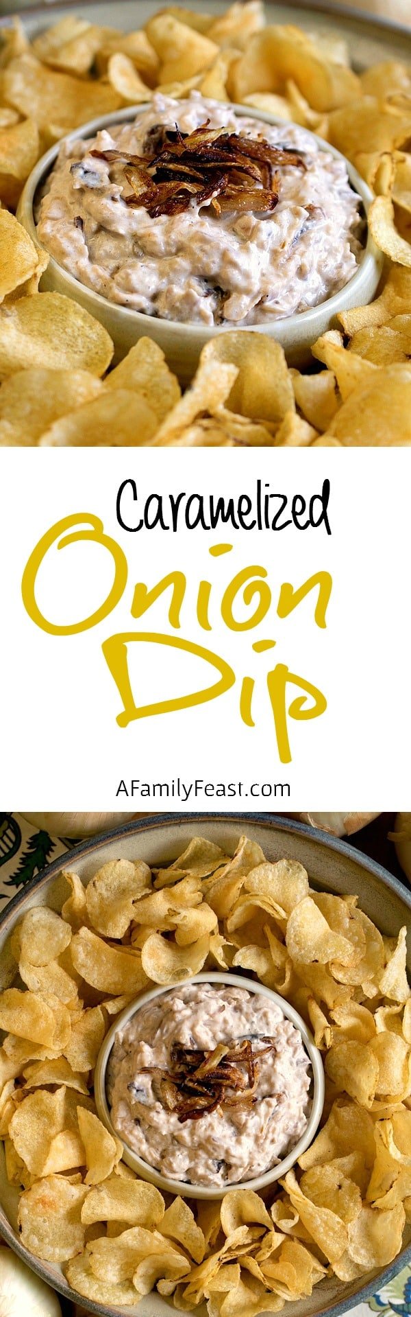 Caramelized Onion Dip - You'll never use a mix again once you make this homemade onion dip!