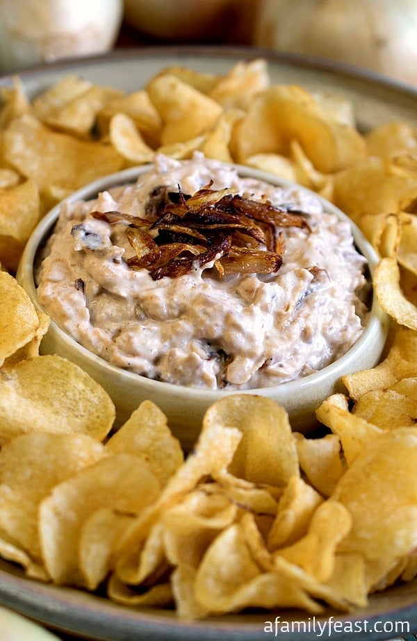 Caramelized Onion Dip - You'll never use a mix again once you make this homemade onion dip!