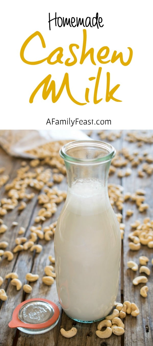 It's super easy to make delicious Cashew Milk at home! Better than the store-bought kind!