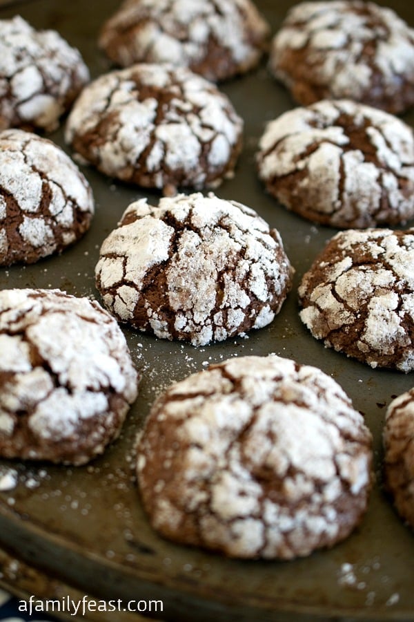 Chocolate Malted Crinkles - A Family Feast