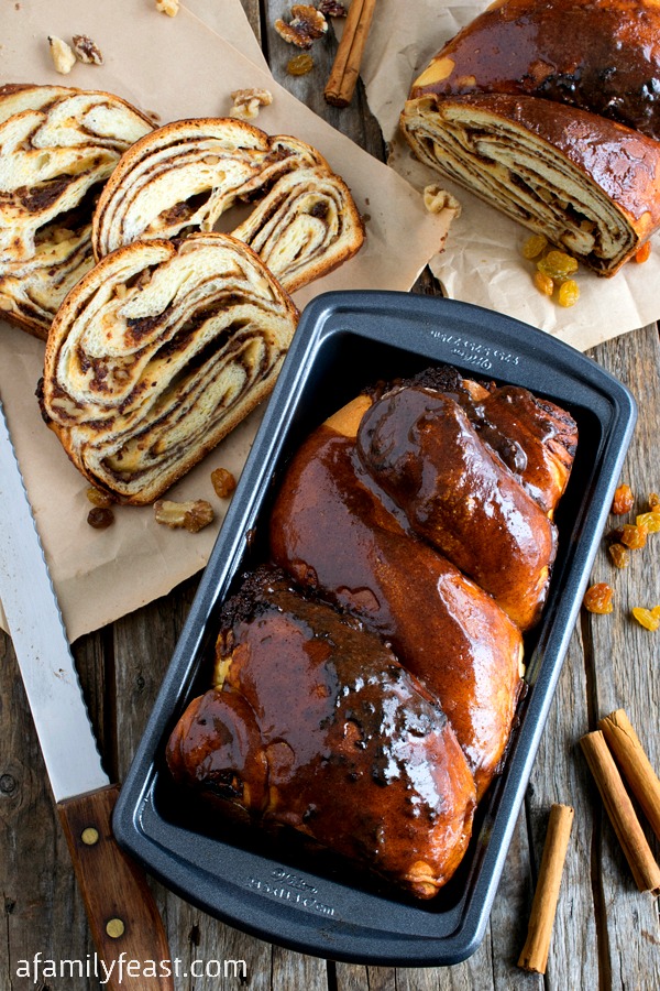 Cinnamon Raisin Swirl Babka - It's actually easy to make this incredible babka! Process photos included in recipe.