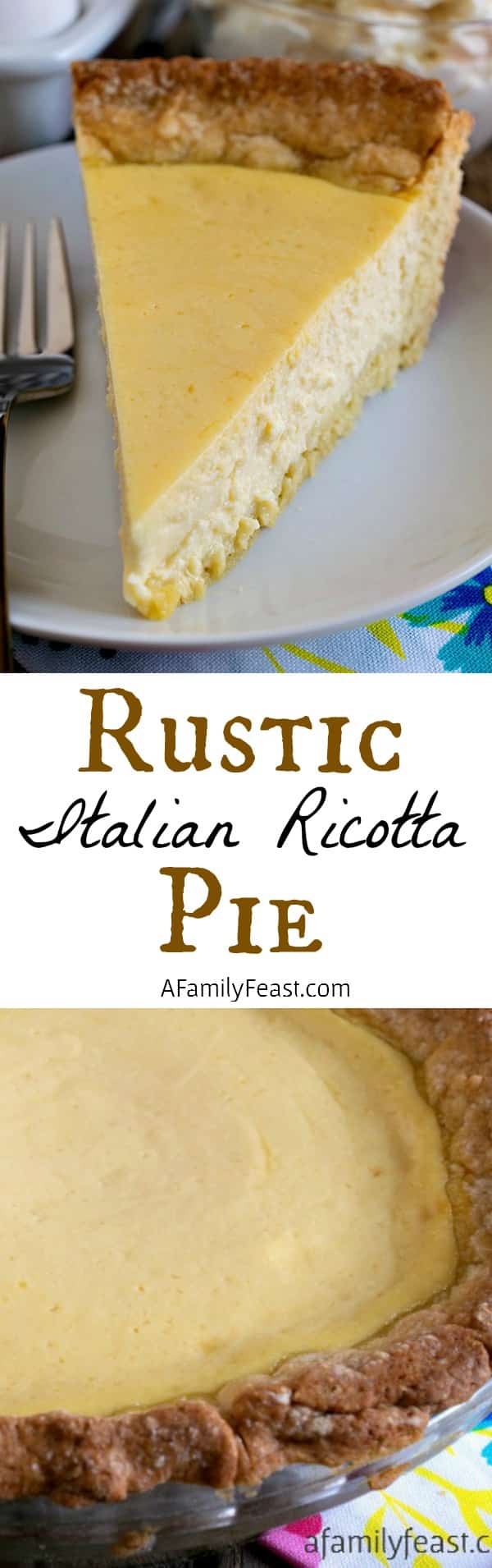 This 100+ year old recipe for Italian Ricotta Pie has been passed down through generations. Perfectly sweet with great flavors - a slice of Italy!