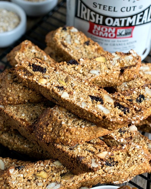 Steel Cut Oats Breakfast Biscotti - A Family Feast