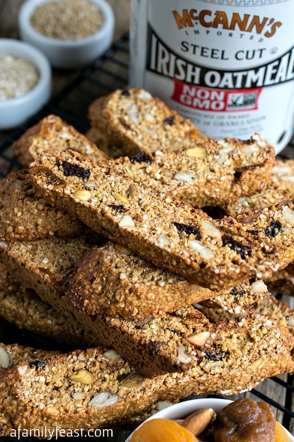 Steel Cut Oats Breakfast Biscotti - A Family Feast