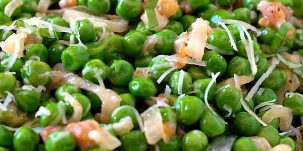 Parmesan Peas with Pancetta and Shallots - A Family Feast
