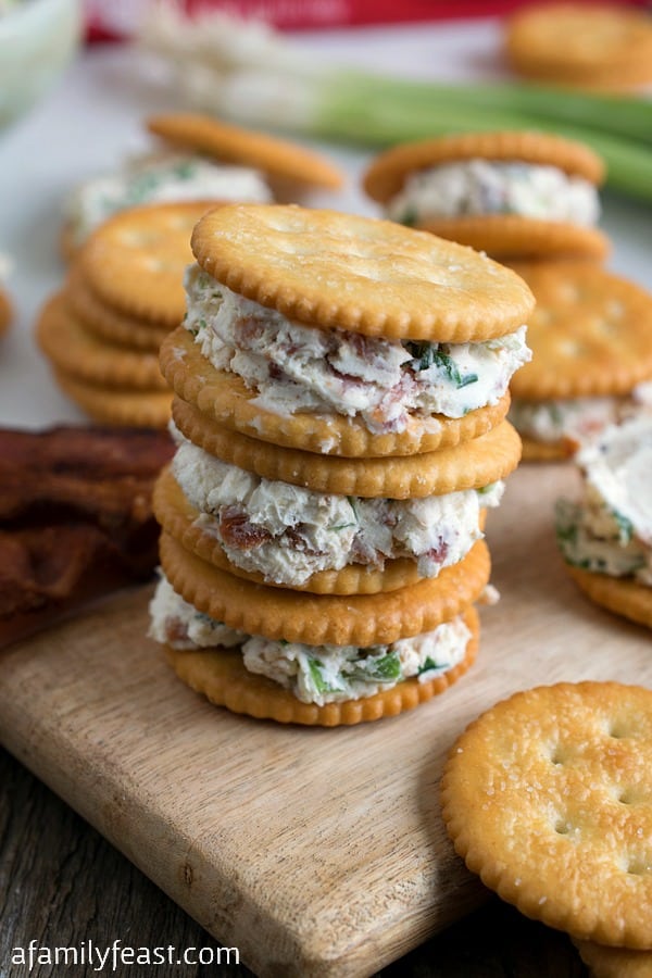 Cream Cheese, Scallion and Bacon RITZwich - Easy and delicious! #StackItUp!