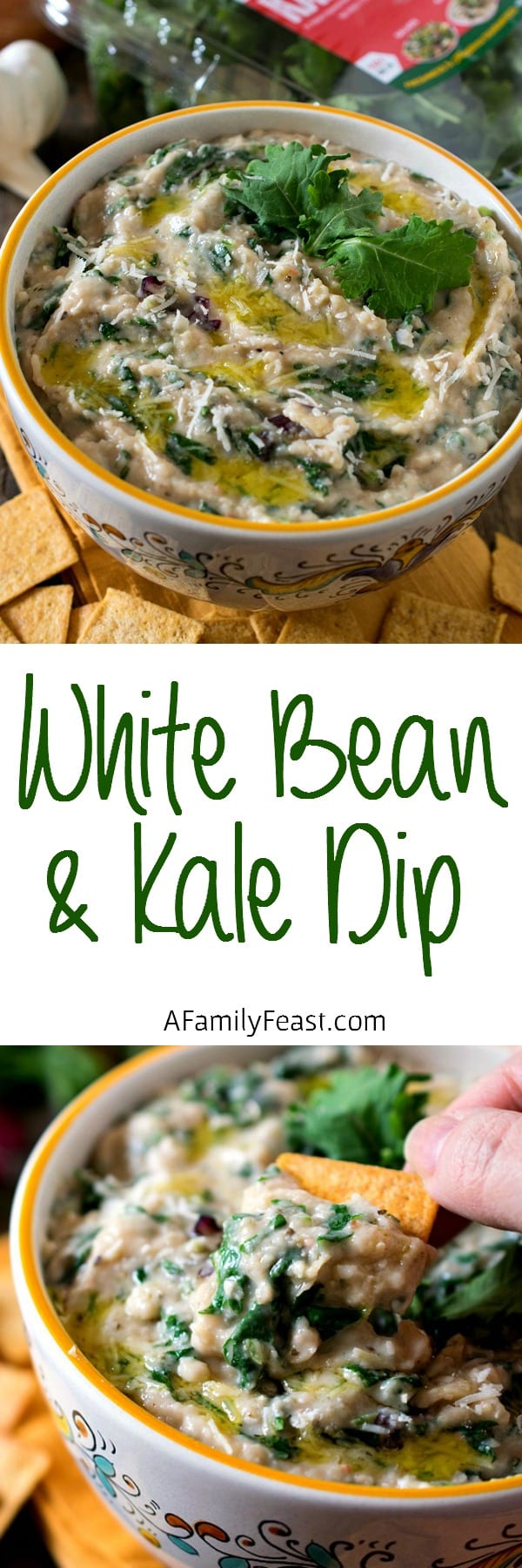 White Bean and Kale Dip - An easy and delicious dip with incredible flavors and full of healthy ingredients!
