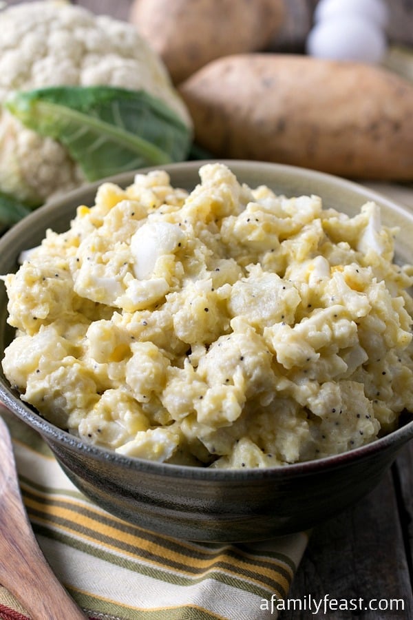 Whole30 Cauliflower and Yam ‘Potato’ Salad - A Family Feast