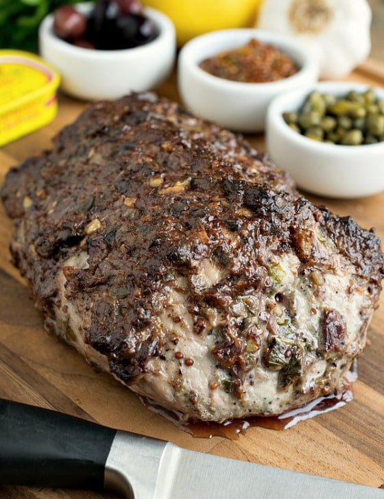 Anchovy-Crusted Pork Loin - A Family Feast