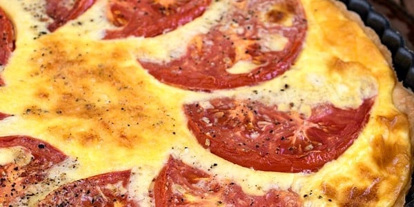 Tomato Tart with Smoked Gruyère and Cracked Black Pepper - A Family Feast