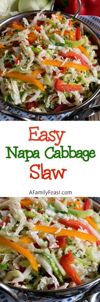 Easy Napa Cabbage Slaw - A Family Feast®