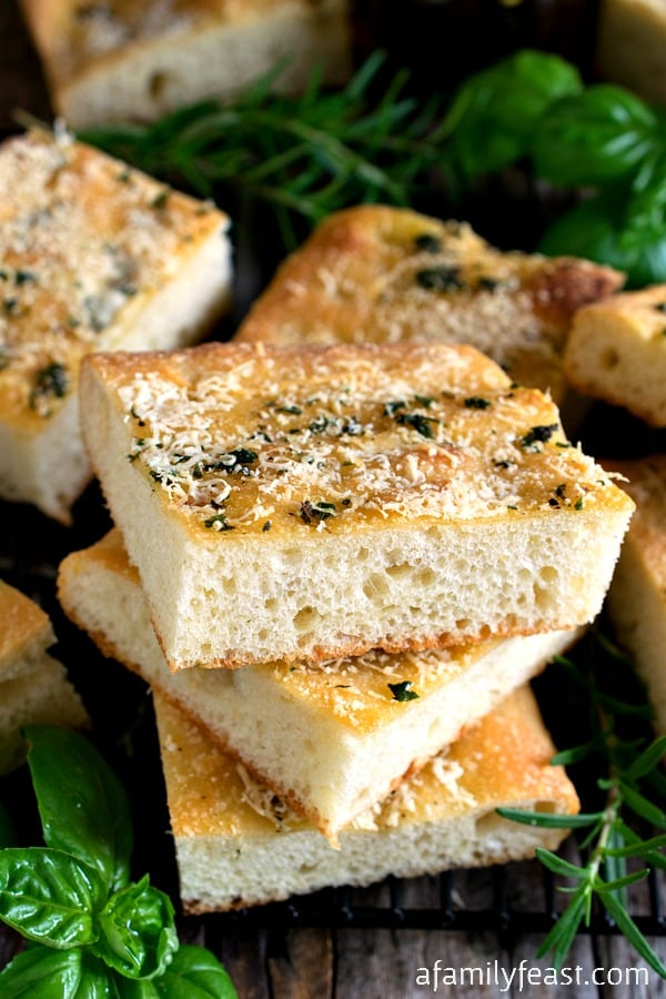 Focaccia - An easy to make homemade Italian bread. This bread is perfection!