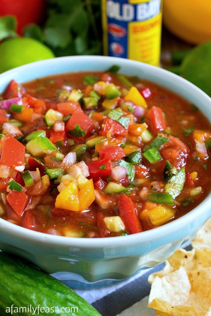 Chesapeake Salsa - A uniquely flavored salsa with fresh cucumber, Old Bay Seasoning, tomatoes, peppers and lime. So good!