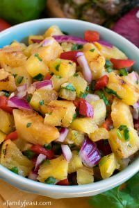 Grilled Pineapple Salsa - A Family Feast