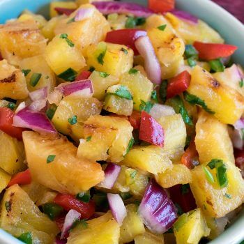 Grilled Pineapple Salsa - A Family Feast