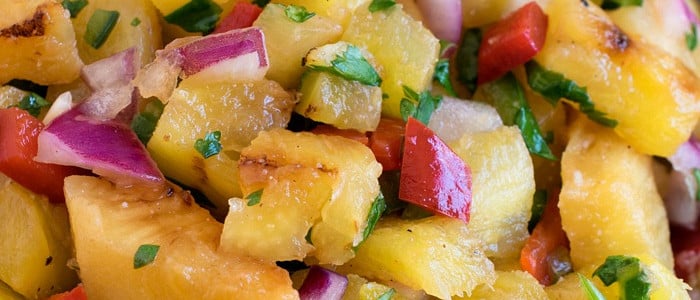 Grilled Pineapple Salsa - A Family Feast