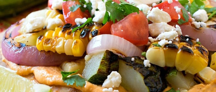 Grilled Vegetable Tostadas - A Family Feast