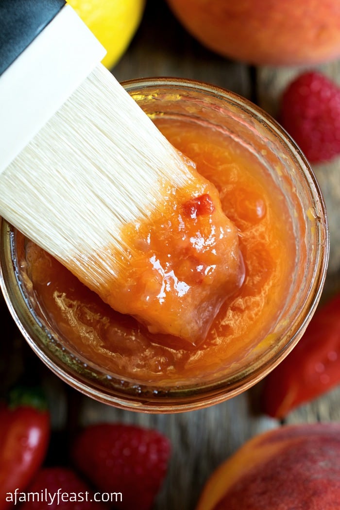 Peppery Peach Sauce - Sweet and peppery, this peachy sauce has fantastic flavor! Great as a condiment or as a glaze on meats.