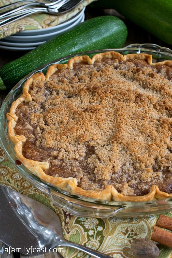 Your family will never guess that this delicious Mock Apple Crumb Pie is made with slices of zucchini instead of apples! Great for cooking with those huge garden zucchini.