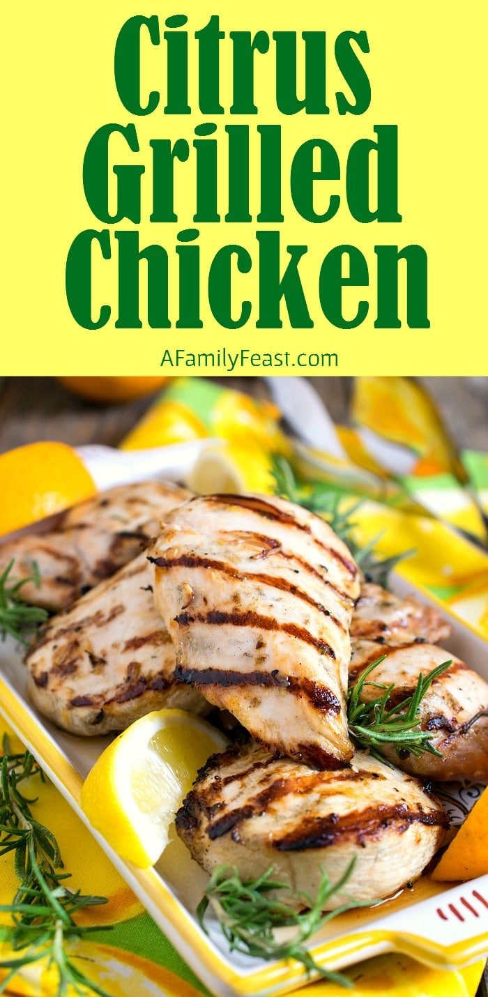 Citrus Grilled Chicken - Just a few simple, fresh ingredients gives this grilled chicken fantastic flavor!