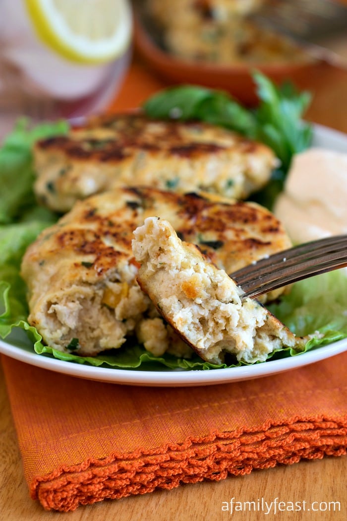 Chicken Cakes - Moist and flavorful, these chicken cakes can be made ahead, then cooked quickly for an easy family meal.