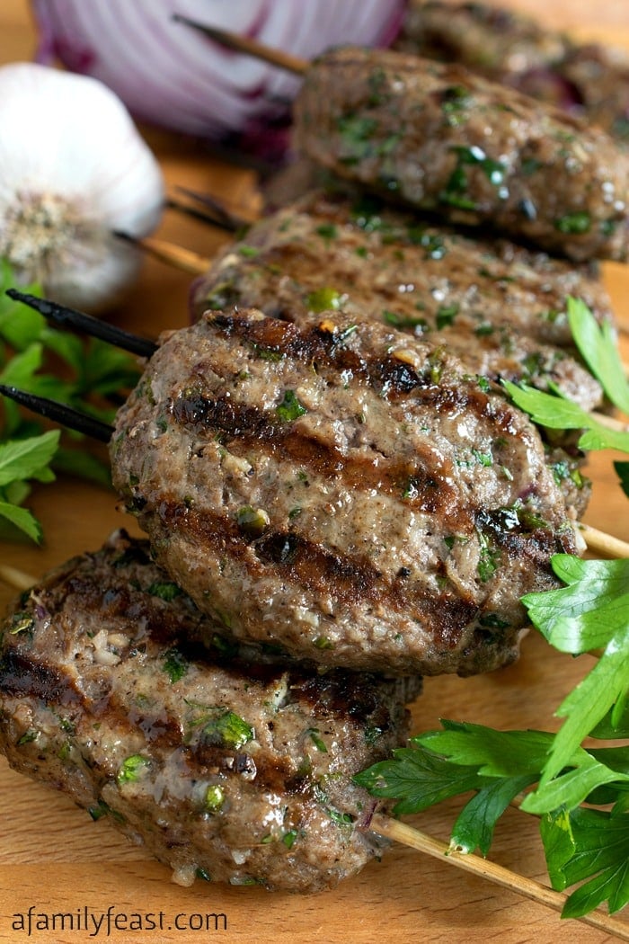 Kofta - A super flavorful alternative for your next summer cookout. The grilled meat skewers are fantastic!