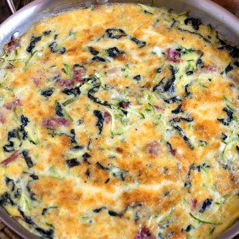 Zucchini Frittata with Tuscan Kale - A Family Feast