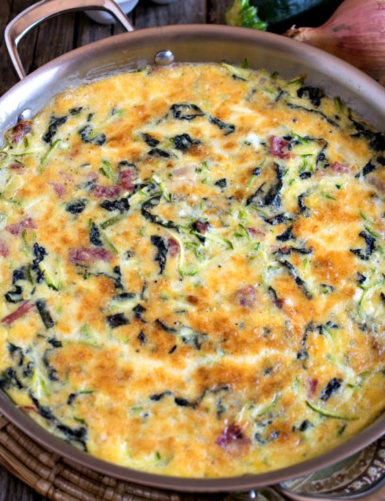 Zucchini Frittata with Tuscan Kale - A Family Feast